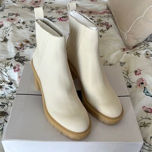 Dolce Vita Cream Ankle Booties